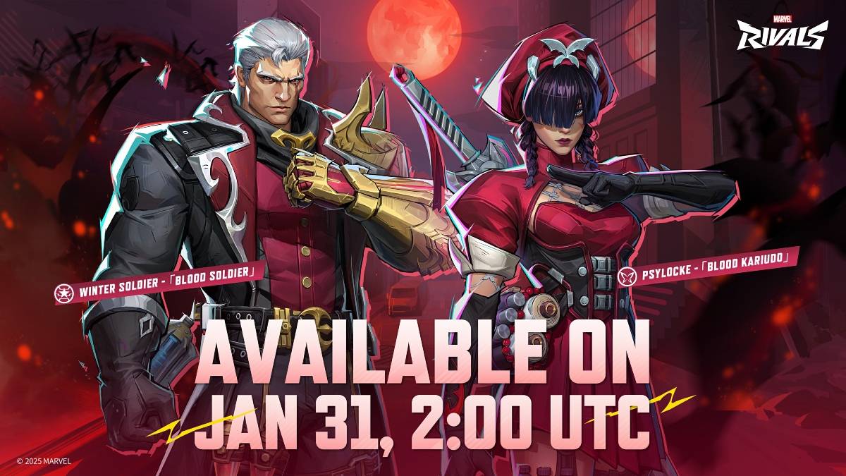 Psylocke's Blood Kariudo Skin and Bucky's Blood Soldier Skin