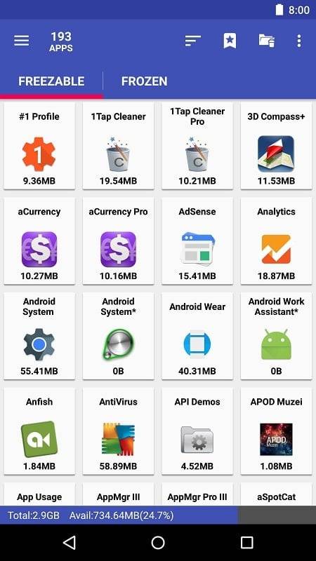 AppMgr Pro III 스크린샷 1