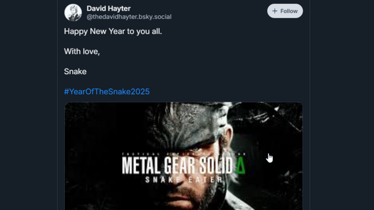 Metal Gear Solid歡迎蛇年的蛇年表演