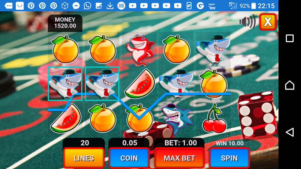 shark fruit casino slots machines Capture d'écran 1