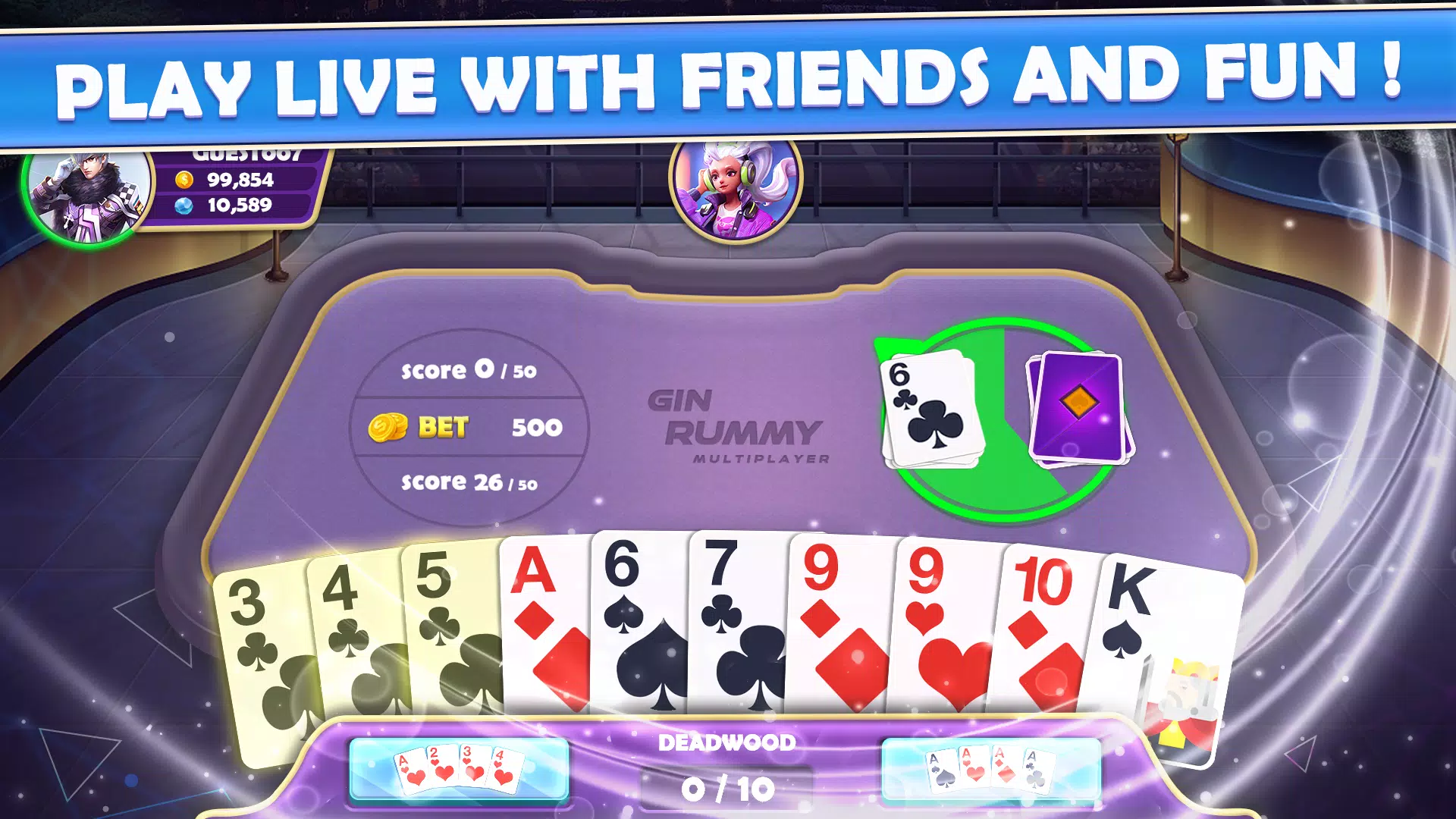 Gin Rummy Multiplayer Zrzut ekranu 3