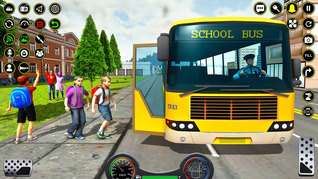 School Bus Coach Driver Games Captura de tela 1