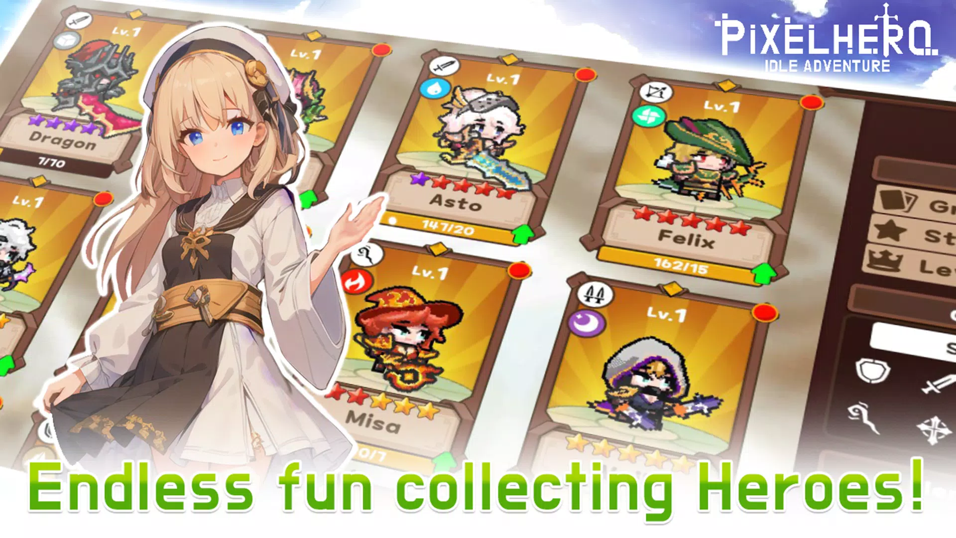 Pixel Heroes Idle スクリーンショット 1