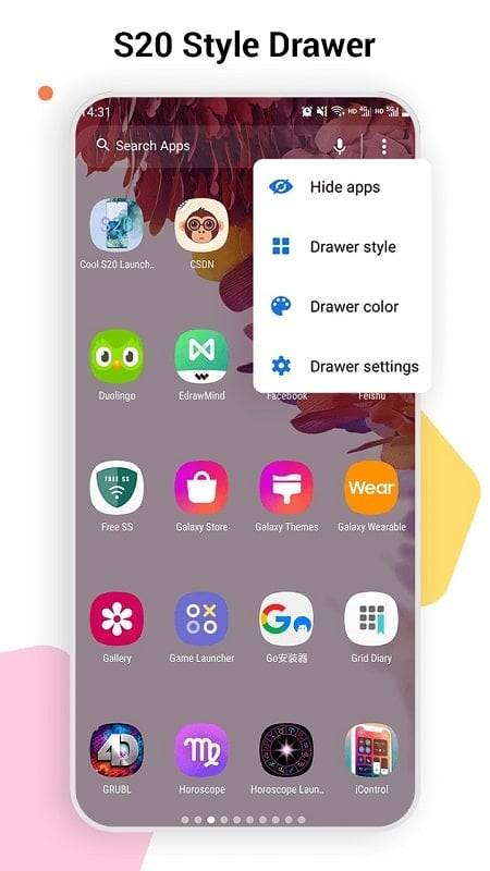 SO S20 Launcher for Galaxy S Captura de tela 3