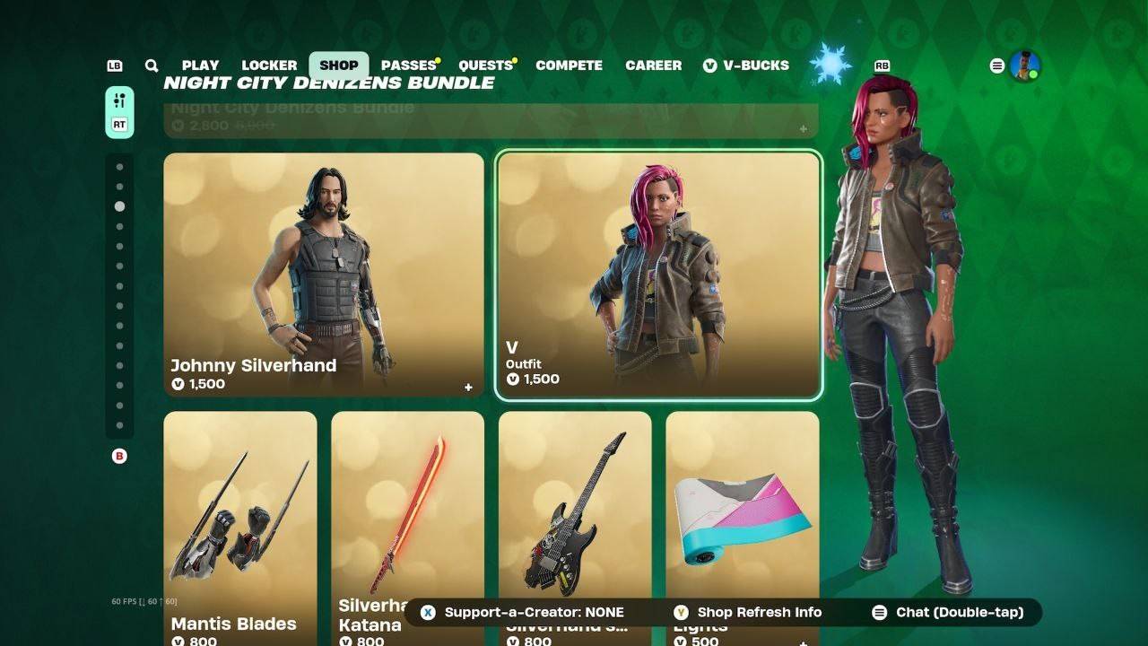 Cyberpunk 2077's Patrick Mills explains the Fortnite V skin choice
