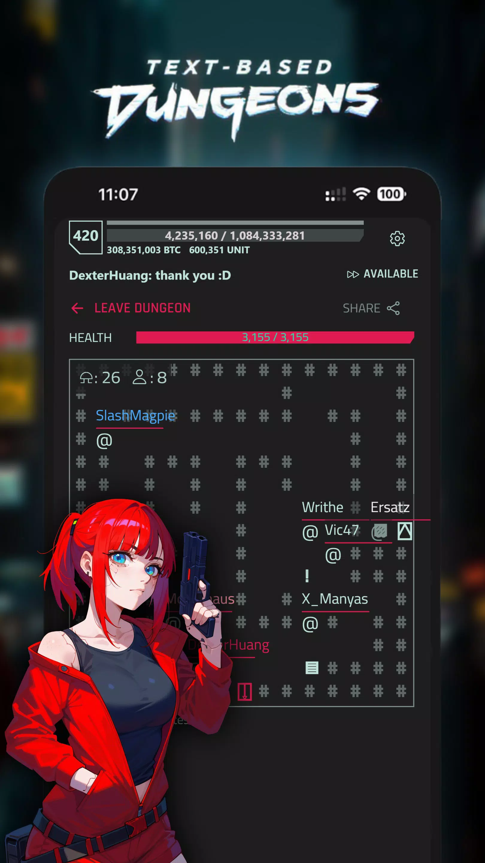 CyberCode Online -Text MMORPG Capture d'écran 1