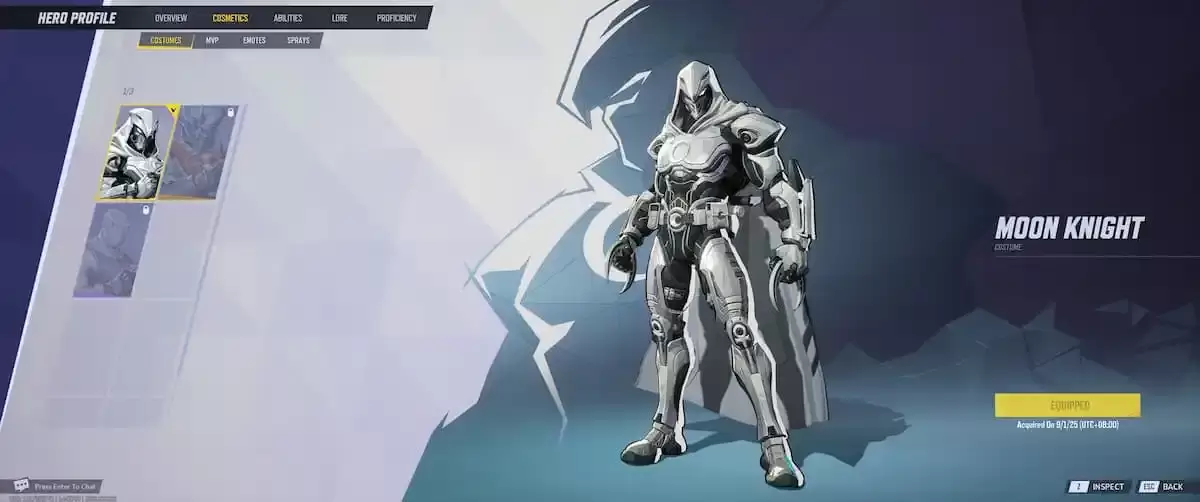 Moon Knight ရွှေလရောင်အရေပြားကိုသော့ဖွင့်သည်