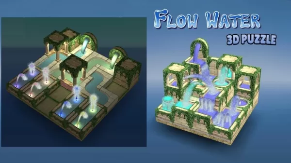 Teka -teki 3D Baru: Air pancut air aliran - Putar, Sambungkan, Aliran