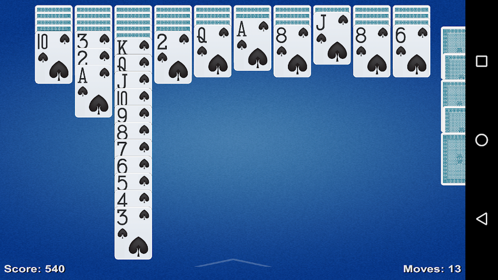 Spider Solitaire Game Captura de pantalla 1