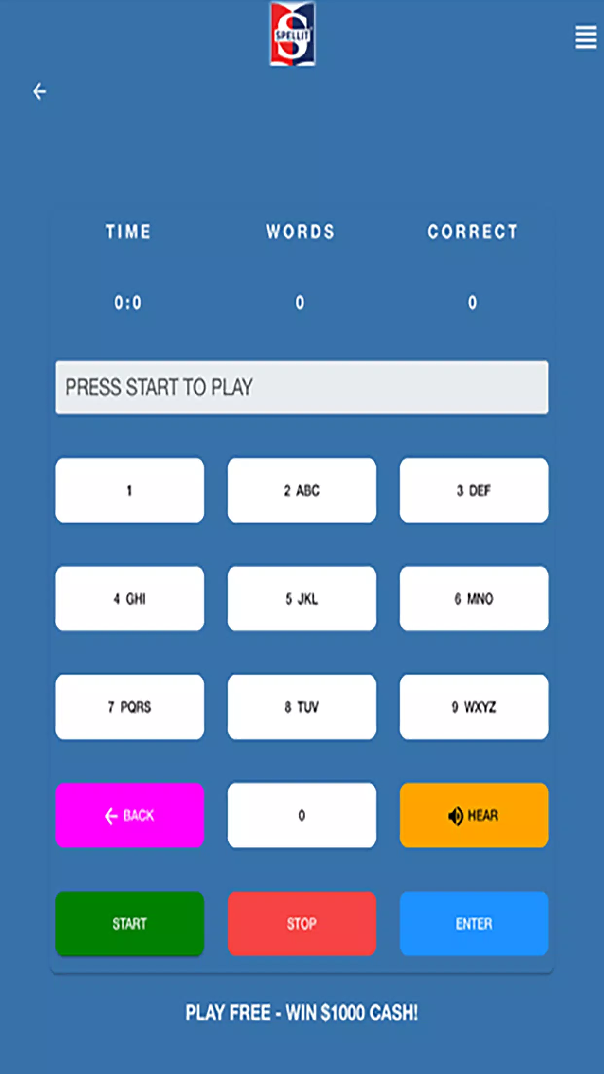 SPELLIT® SPELL WORDS WIN CASH应用截图第1张