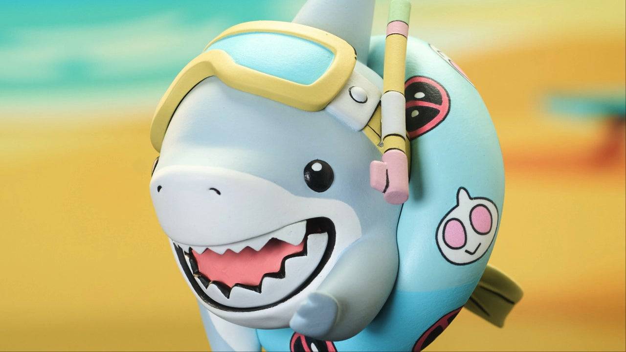 Jeff the Land Shark statue front view
