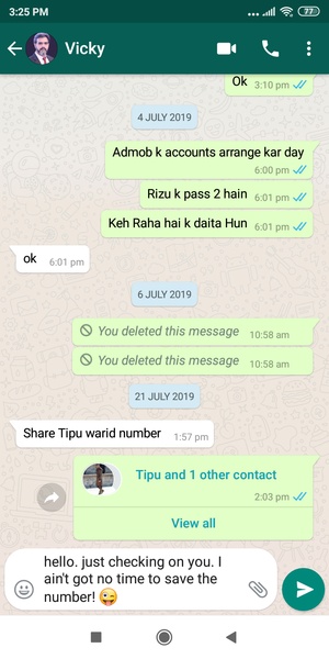 Schermata WhatsApp Direct Message 1
