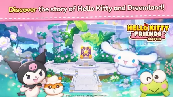 ラインゲームはハローキティフレンズマッチを発表します：新しいパズルゲーム