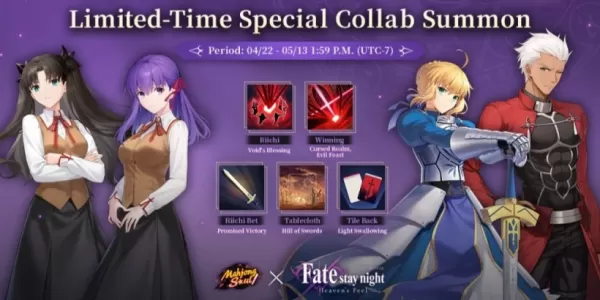 Mahjong Soul Partner con Fate/Stay Night [Heaven's Feel] in New Collaboration