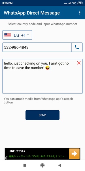 Schermata WhatsApp Direct Message 2