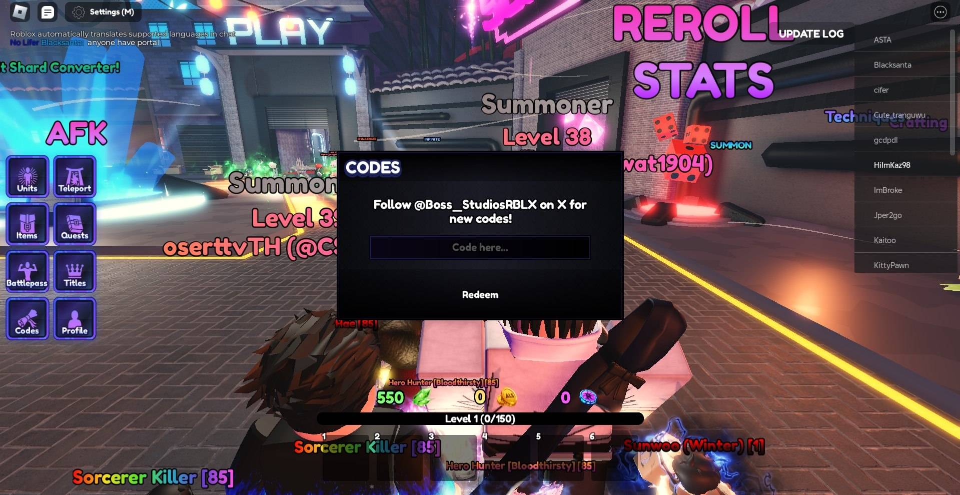 Roblox Anime Last Stand: แลกรหัสเลย!
