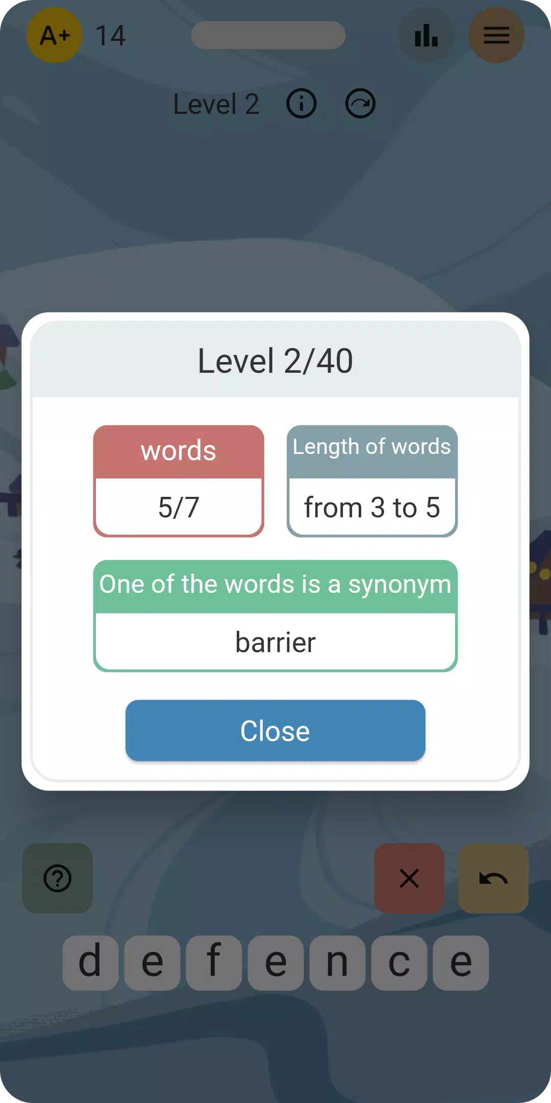 Words from word and contrary應用截圖第2張