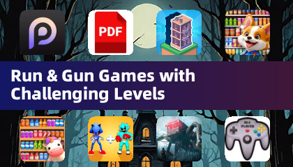 도전적인 레벨을 갖춘 런 앤 글런 게임